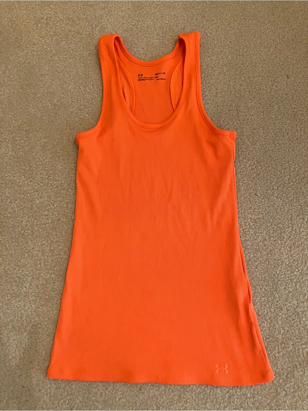 Under Armour Women's Bright Orange Ribbed Athletic Tank